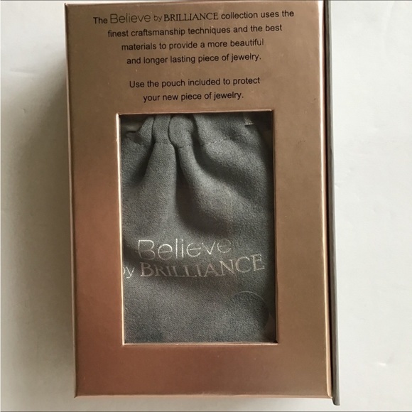 BELIEVE BY BRILLIANCE ROSE GOLD CRYSTAL LARIAT BRACELET NWT - Picture 13 of 14